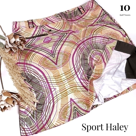 Sport Haley Multicolored Golf Tennis  Skort Sz 10 - Picture 1 of 14